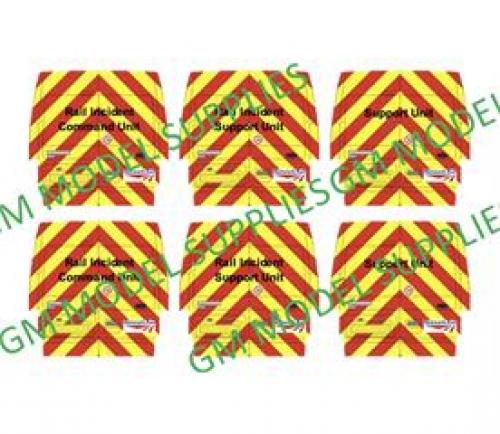 Transit SWB Decal Conversion Kit 'Network Rail Rear Chevrons'